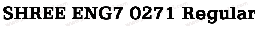 SHREE ENG7 0271 Regular字体转换